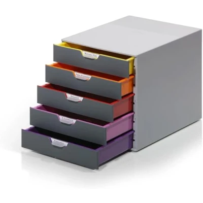 Immagine di Durable VARICOLOR 5 7605 760527 Cassettiera Grigio DIN A4, C4, Folio, Letter Numero cassetti: