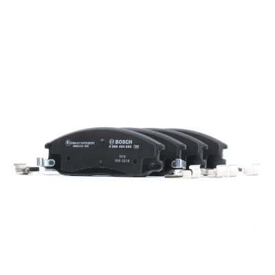Immagine di BOSCH 0 986 494 650 Kit pastiglie freno Low Metallic con segnalatore acustico usura lamierino anticigolío molla SSANGYONG: Rexton W