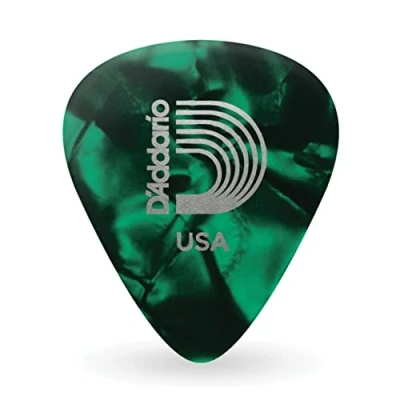 Immagine di D&#039;Addario 1CGP4 100 Confezione da Plettri Medi Planet Waves, in Celluloide, Verde Perla