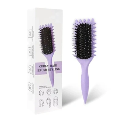 Immagine di spazzola per definire i ricci, lo styling Curl Define, pettinare e modellare ricci di uomini donne ridurre la trazione, migliorare Unisex (Viola)