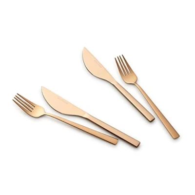 Immagine di ECHTWERK EW PK 2202B Set di Posate per Pizza, 4 Pezzi 2 Persone, in Acciaio Inossidabile, Rame