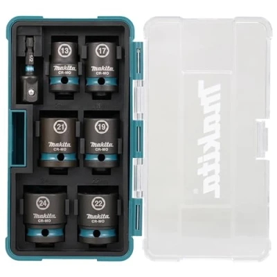 Immagine di Makita Kit inserti a bussola per avvitatori ad impulsi 7 parti E 16592