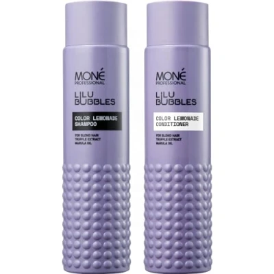 Immagine di MONÉ PROFESSIONAL Set Shampoo e Balsamo per Capelli Biondi Decolorati Cura Secchi Danneggiati Nutre, Idrata Protegge un Colore Radioso 2x300 ml