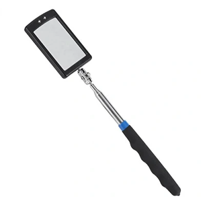 Immagine di Haofy Specchio Telescopico di Ispezione, Rettangolare, Estensibile Ispezione Girevole Estendi Strumento Rotazione 360 gradi con 2 Luci LED Extra Luminose