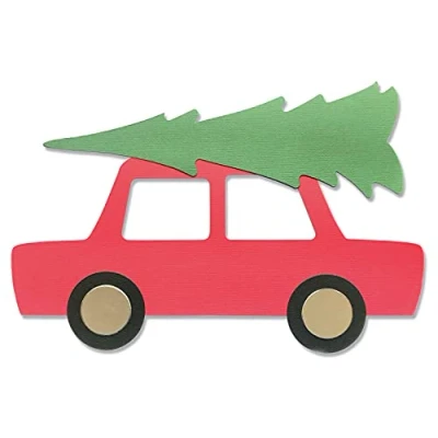 Immagine di Sizzix Bigz Plus Die Car &amp; Tree by Olivia Rose, 665351 665350 Fustella, Motivo Farfalle fantastiche, Fustella in Acciaio: plastica ABS, Multicolor, One size