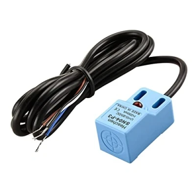 Immagine di Heschen Interruttore sensore di prossimità induttivo quadrato, tipo non schermato, SN04 P3, distanza rilevatore 5mm, 10 30VDC 200mA, PNP NO+NC, 4 fili