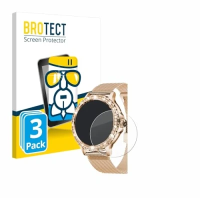 Immagine di brotect Pellicola Protettiva Vetro per walkbee Smartwatch 1.3&quot; (rotondo) Protezione Schermo (3 Pezzi) [Durezza Estrema 9H, Chiaro]
