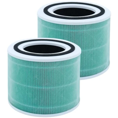 Immagine di Confezione da 2 filtri di ricambio Core 300 per purificatore d&#039;aria LEVOIT e 300S, filtro assorbitore tossine 3 in 1, sistema filtrazione a carbone attivo, RF TX