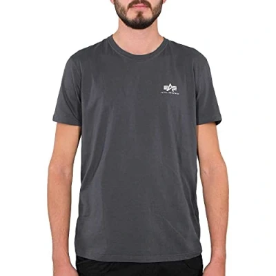 Immagine di Alpha Industries Small LOGO Tshirt basic, Uomo, Taglia: Small, Grey heather