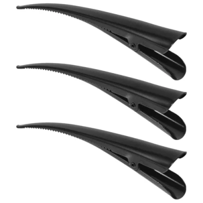 Immagine di Minkissy Set di 3 fermagli per capelli in metallo a forma anatra, coccodrillo