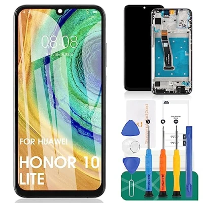 Immagine di Schermo LCD di ricambio HRY LX1 per Huawei Honor 10 Lite (nero con cornice)