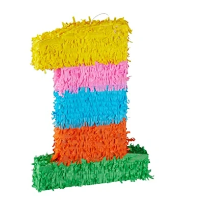 Immagine di Relaxdays Pignatta per Feste di Compleanno, Numero 1, da Appendere, Bambini e Adulti, Riempire, Colore Colorata, 10025189_903