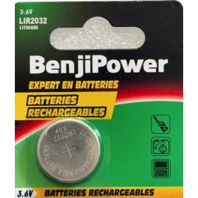 Immagine di BenjiPower batterie a bottone LIR2032 ricaricabili Sostituiscono le CR2032 da Ex...: Scheda madre, Calcolatrice tascabile, Candele elettriche, Computer per biciclette,