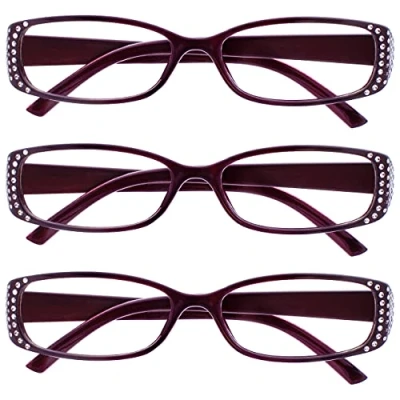 Immagine di Uv Reader Stile Diamonte Nero E Viola Lettori Valore 3 Pacco Designer Donna Signora Uvr3093P +2,00 88 Gr