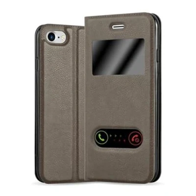 Immagine di Cadorabo Custodia Libro per Apple iPhone 7 / 7S 8 SE 2020 in BRUNO PIETRA con Funzione Stand e Chiusura Magnetica Portafoglio Cover Case Wallet Book Etui Protezione