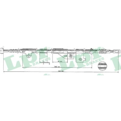 Immagine di LPR C0499B Cavo Freno 1642/1405 a disco