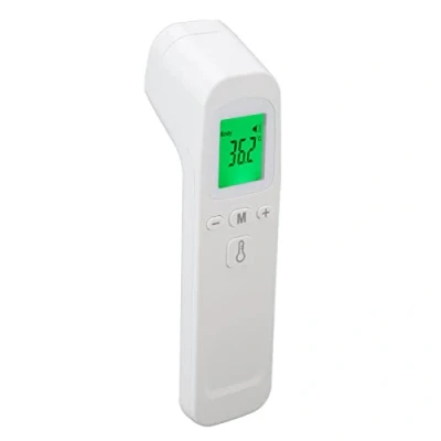 Immagine di termometro frontale, a infrarossi touchless con allarme febbre, digitale funzione LCD 3 colori, per letture di precisione 2s adulti, bambini, neonati, tutta