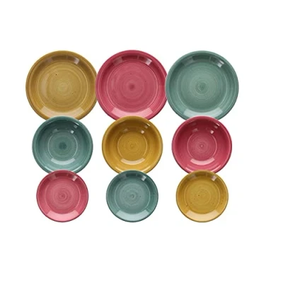 Immagine di Tognana Ande, Servizio Piatti per 6 persone, 18 Pezzi, Stoneware, Multicolore
