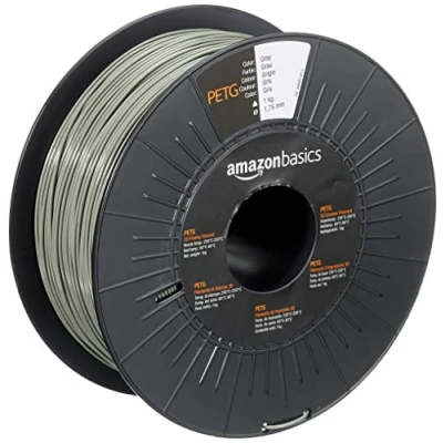 Immagine di Amazon Basics Filamento per stampanti 3D, in PETG, 1.75 mm, grigio, 1 kg bobina