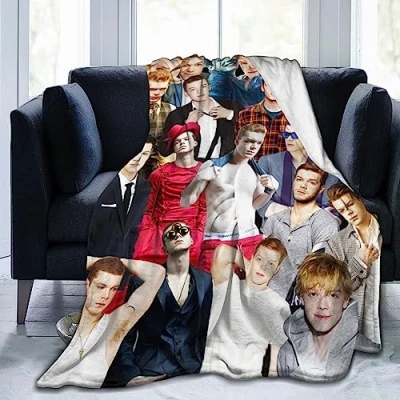 Immagine di Moonforever coperta Cameron Monaghan morbida e confortevole in pile di lana per divano, ufficio, auto, campeggio, yoga, viaggi, decorazione la casa, accogliente da spiaggia