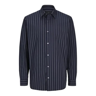 Immagine di JACK &amp; JONES Jprblabushwick Stanley Maglietta L/S SN Camicia a Maniche Lunghe, Naval Academy/vestibilità: Strisce, XL Uomo