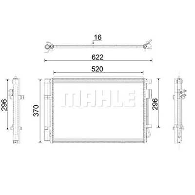 Immagine di MAHLE ORIGINAL AC 918 000P Condensatore con essiccatore 520 R 134a HYUNDAI: i20 II Hatchback