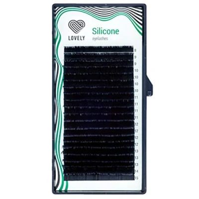 Immagine di LOVELY ciglia singole in silicone per nero Extension con C, D L, M curvatura Singola estensione 16 file, piegatura a spessore: 0,10 mm, lunghezza: MIX BOX