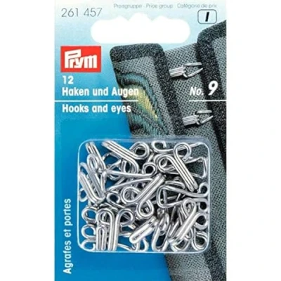 Immagine di Prym Hooks And Eyes, Silver, silberfarbig, 12 Stück