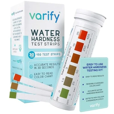 Immagine di Kit di test durezza dell&#039;acqua alta qualità, 150 Strisce prova rapide e precise per addolcitore d&#039;acqua, lavastoviglie, piscina, ecc. 0 425 ppm Calcio Magnesio totale