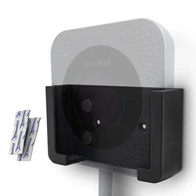 Immagine di Supporto da parete per router nero con inserto in feltro adatto Netgear Nighthawk M1 M2 M5 MR1100 MR5200