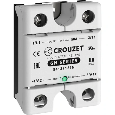 Immagine di Crouzet Relè A semiconduttore 84137121N 50 Tens.comm.max: 660 V/AC Commutazione zero crossing 1 pz.