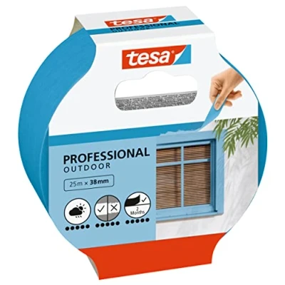 Immagine di tesa Nastro per mascherature da Esterni adesivo sottile precise all&#039;aperto, resistente ai raggi UV e alle intemperie 25 m x 38 mm