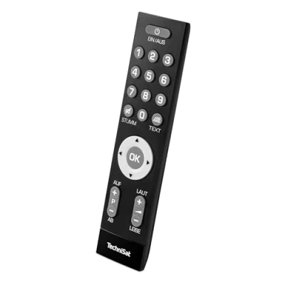 Immagine di TechniSat ISIZAPPER Telecomando universale per anziani, ospedali, alberghi, tasti extra grandi, solo funzioni di base