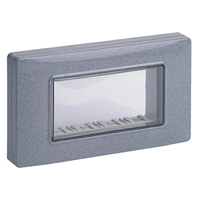 Immagine di Vimar Plana Scatole di superficie Coperchio ip55 4 Modulo con vite grigio granito