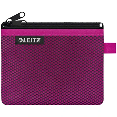 Immagine di Leitz WOW Astuccio a 2 Scomparti, Cerniera in Nylon, Lavabile, Adatta come Portafoglio, Formato S (14 x 10.5 cm), Fucsia, 40110023