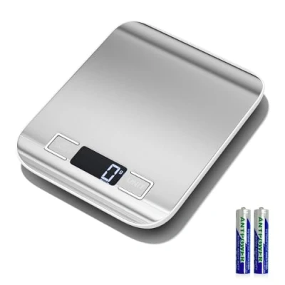 Immagine di Fousenuk 10kg/1g inox bilancia cucina digitale elettroniche con LCD display e funzione tara, bilance di precisione spegnimento automatico 6 unità, pesatura cibi per cottura, miscelazione