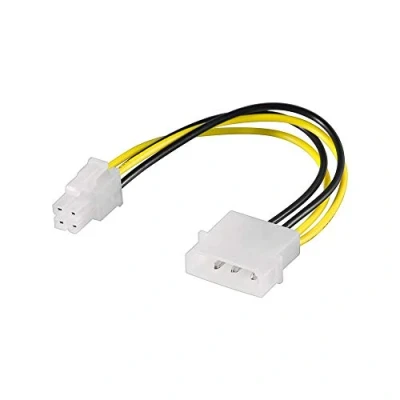 Immagine di Goobay 51362 Cavo Elettrico/Adattatore PC, Connettore 5.25 a ATX12 P4, da 4 Pin, 0.16 m Lunghezza del