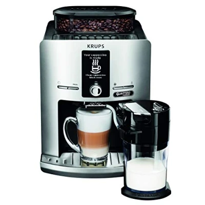 Immagine di Krups Macchina per caffè espresso con macinacaffè e montalatte in acciaio inox Professionale argento