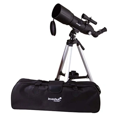 Immagine di Levenhuk Skyline Travel 80 Telescopio Rifrattore Portatile Diurno e Notturno con Treppiede Leggero Borsa per Osservazioni Astronomiche Terrestri all’Aperto