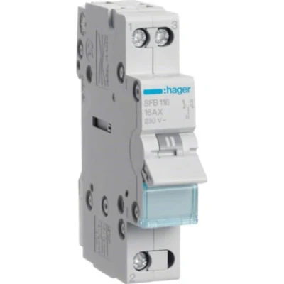 Immagine di Interruttore di gruppo Grigio 16 A 230 V Hager SFB116