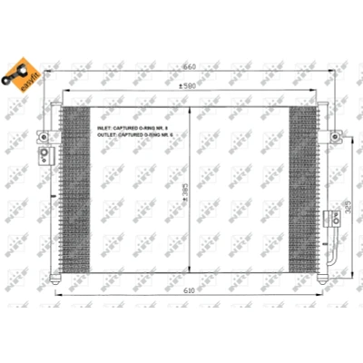 Immagine di NRF EASY FIT 35426 Condensatore con anello tenuta 12,9 8,2 Alluminio 580