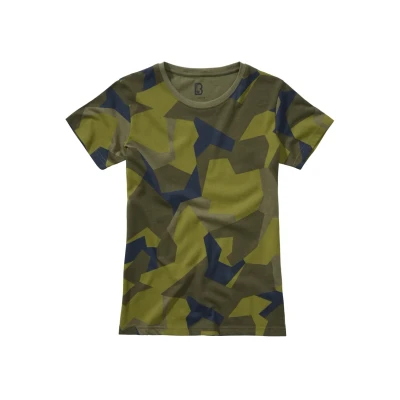 Immagine di Brandit Tshirt con stampa, Donna, Taglia: Large, Swedish camo