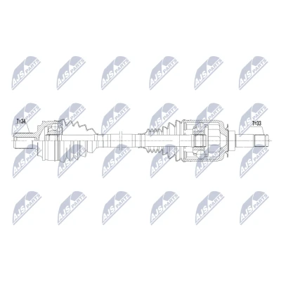 Immagine di NTY NPW ME 218 Albero motore / Semiasse Assale anteriore Sx 636mm Trasmissione automatica