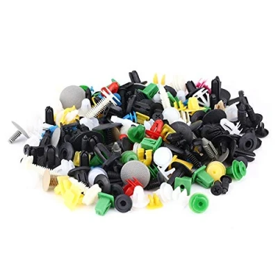 Immagine di kit Rivetti Plastica bottoni di per Auto Clip Fissaggio 200PCS Vite Pannello Porta Assetto Rivetto Fermo(Colore Randon) adatto range rov