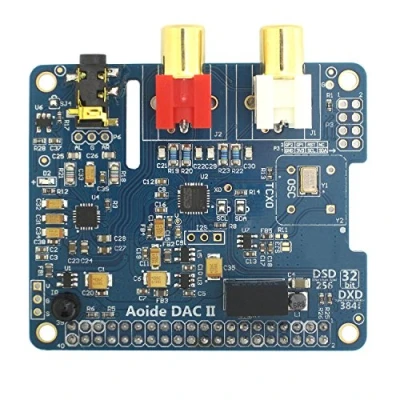 Immagine di DollaTek Scheda Audio DAC II HiFi ES9018K2M 384 kHz / 32 Bit Alta risoluzione Formato DSD supportato per Raspberry Pi 3 Modello B 3B 2B