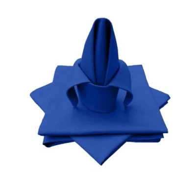 Immagine di tovaglioli in tessuto di alta qualità, 4 pezzi, 100% cotone, collezione concetto, colore e dimensioni a scelta (set tessuto, 45 x cm, blu reale)