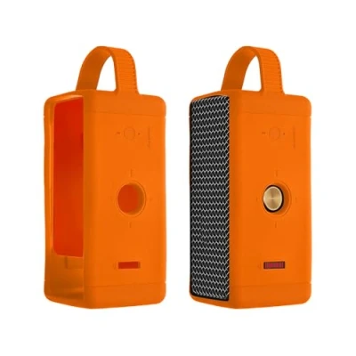 Immagine di kwmobile Custodia Silicone Cassa Wireless Compatibile con Marshall EMBERTON Protettiva Mini Altoparlante Portatile arancione