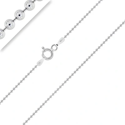 Immagine di Planetys Catenina Argento Sterling 925 Rodiato Modello Sfere Larghezza: 1 mm Lunghezza: 60 cm