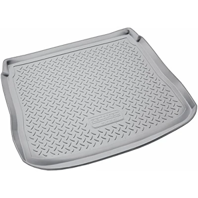 Immagine di Recambo Vasca baule in gomma Premium per VW Tiguan 5N, anno di costruzione 2007 2016, con fondo standard, su misura bordo, colore grigio