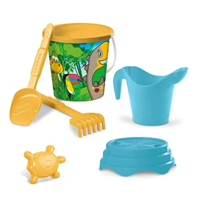 Immagine di Mondo Toys Papanda &amp; Jungle Bucket Set, Set Mare Renew con Secchiello, Paletta, Rastrello, Setaccio, Formina, Annaffiatoio Inclusi, 19420